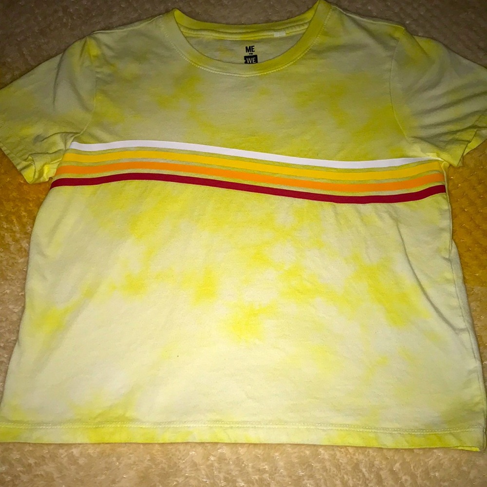 xs yellow striped shirt